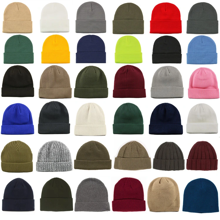 Custom Knitted Winter Waffle Beanie Hats