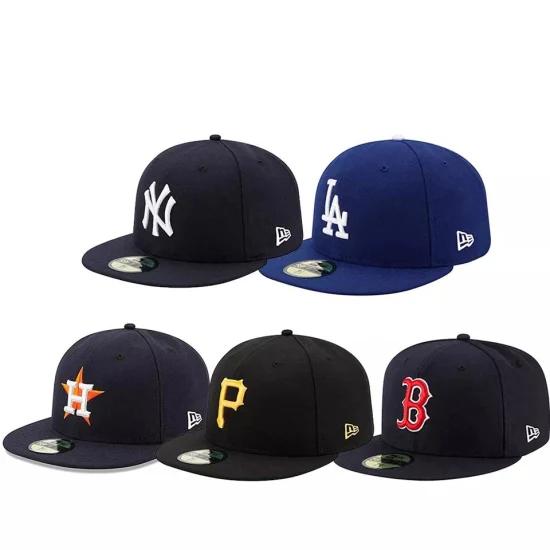 Зимняя другая плоская кепка для мужчин Gorras MLB Бейсбольная кепка Оригинальный логотип с вышивкой на заказ Встроенные шапки Кепка Бейсбольные спортивные кепки Шляпы